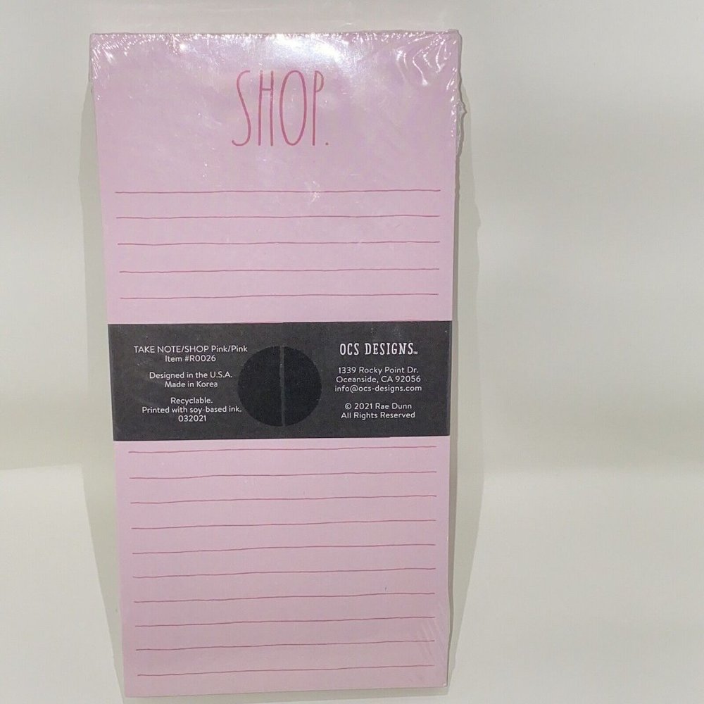 2 Pink Rae Dunn Notepads